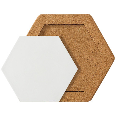 I AM CREATIVE Sottovaso di sughero, hexagon 5000.48 19 x17 cm