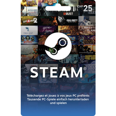 Carte cadeau Steam CHF 25.-