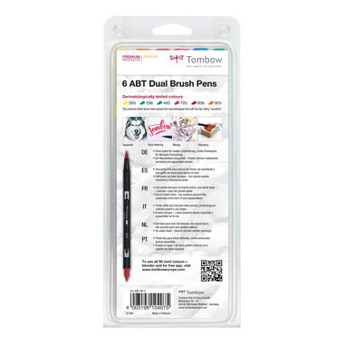 TOMBOW ABT Dual Brush Pen ABT-6P-3 6 pezzi