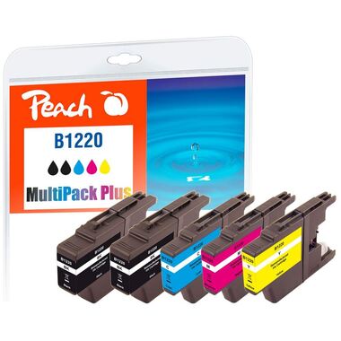 Peach Multi Pack Plus with chip, compatible with Brother LC-1220