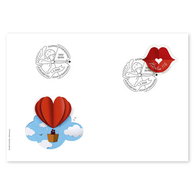 First-day cover «Kiss» Single stamp of CHF 1.10 on first-day cover(FDC) C6