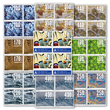 Serie di quartine «Motivi naturali» Serie di quartine (36 francobolli, valore facciale CHF 76.40), autodesiva, senza annullo