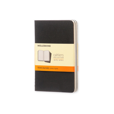 MOLESKINE Notebook Cahier A6 704895 lined, black 3 pcs.