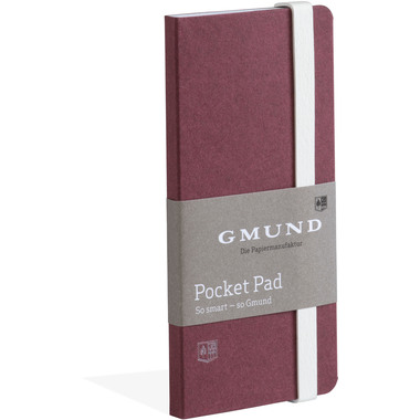 GMUND Pocket Pad 6.7x13.8cm 38770 merlot, blanko 100 Seiten