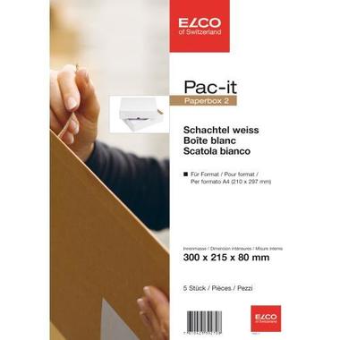 ELCO Paperbox Pac - it 300x215x80mm 74566.12 weiss 5 Stück