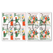 Set of blocks of four «Pro Juventute - Stay connected» Set of blocks of four (8 stamps, postage value CHF 8.00+4.00), self-adhesive, cancelled