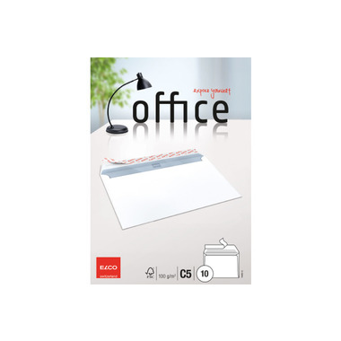 ELCO Enveloppe Office s / fenêtre C5 74469.12 100g, blanc 10 pcs.