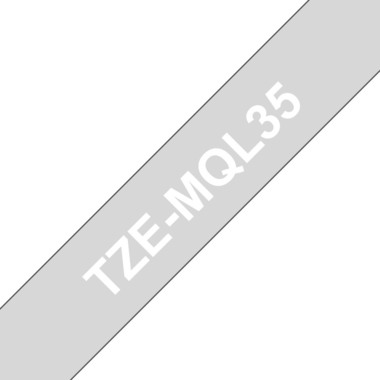 PTOUCH Nastro plast. bianco/grigio TZe-MQL35 PT-1280VP 12 mm