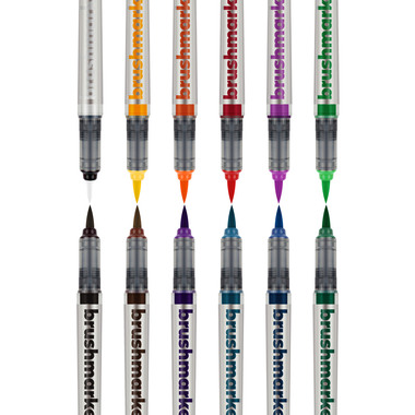 KARIN Brush Marker PRO + blender 27C1 Basic colours 12 pcs.