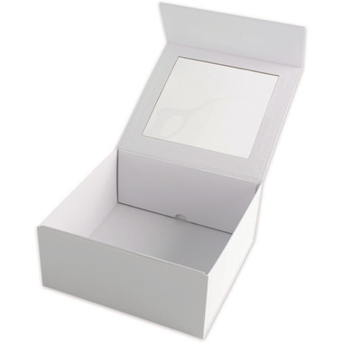 ELCO Box cadeau avec grande fenêtre 82115.10 blanc, 22x22x10cm 5 pcs.