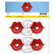 Stamps CHF 1.10 «Kiss», Sheet with 10 stamps Sheet «Kiss», self-adhesive, cancelled