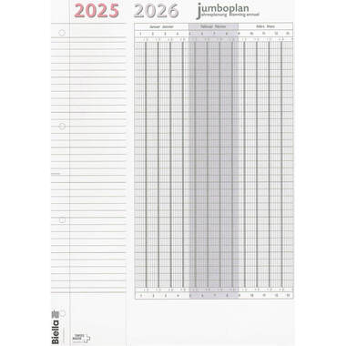 BIELLA Planning ann. Jumbo 2 Stk.2025 876418000025U blanc, , 64,5x29,7cm