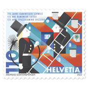 Stamp «125 years Chimney Sweeper Switzerland» Single stamp of CHF 1.10, self-adhesive, mint