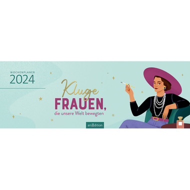 ARS EDITION Tischkalender Kluge Frauen 42785935 1W/S, 297x115mm, DE 2024