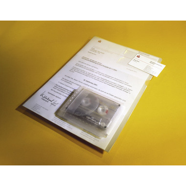 DURABLE Pochettes dictée A4 2347/16 avec poche p. cassette beige