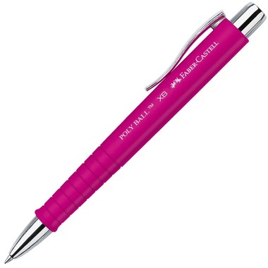 FABER-CASTELL Kugelschreiber Poly Ball XB 241128 pink/blaue Schrift