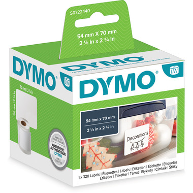 DYMO Etiquettes de disques S0722440 perm.70x54mm 300 pcs.