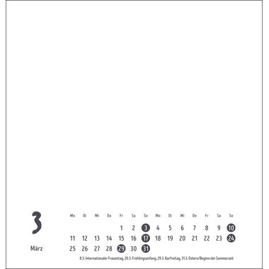 HEYE Bastelkalender weiss 22559 DE, 21x22cm 2024