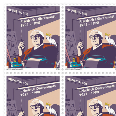 Image of Briefmarken CHF 1.00 «100 Jahre Dürrenmatt», Bogen mit 20 Marken