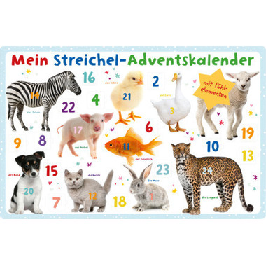 ARS EDITION Adventskalender 62x40.2cm 11883 Mein Streichel-Adventskal.