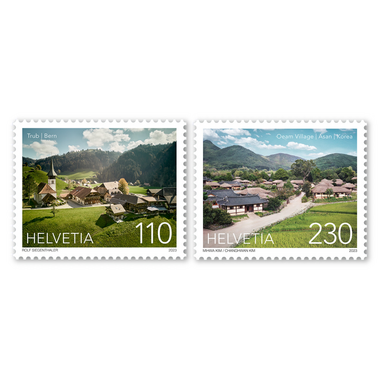 Francobolli Serie «Emissione congiunta Svizzera-Repubblica di Corea» Serie (2 francobolli, valore facciale CHF 3.40), gommatura, senza annullo