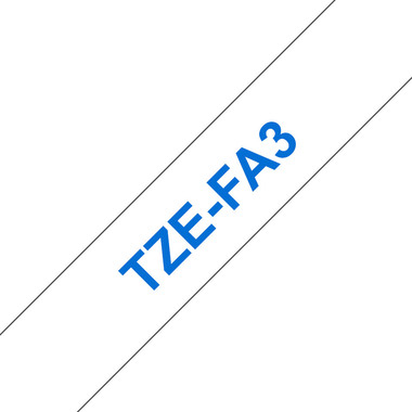 PTOUCH Nastro tessuto blu/bianco TZe-FA3 per PT-200,300,500 lungo 3m