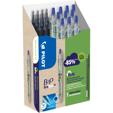 PILOT Begreen B2P Ecoball Greenpack 140.035.99 10+10 Refills blu