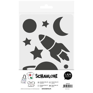 I AM CREATIVE Schablone 2000.66 Kids A5, Weltraum