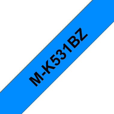 PTOUCH Ruban, non laminé noir/bleu M-K531BZ pour PT-65/75/85/110 8m x12 mm