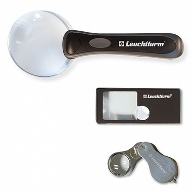 LED magnifying set LOOK Handle magnifier, precision magnifying glass and handy pocket magnifier