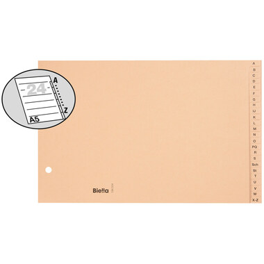 BIELLA Register Karton braun A5 19455400U A-Z