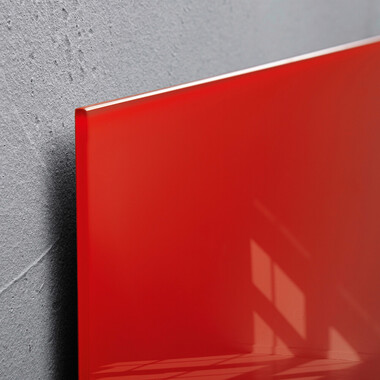 SIGEL Glas-Magnetboard GL202 rot 1000x1000x15mm
