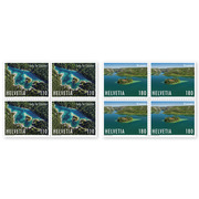 Set of blocks of four «Joint issue Switzerland–Croatia» Set of blocks of four (8 stamps, postage value CHF 11.60), gummed, mint