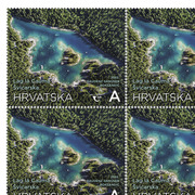 Francobolli A, HRK 3.30 «Lago di Cauma», Foglio da 9 francobolli Foglio Croazia «Emissione congiunta Svizzera-Croazia», gommatura, senza annullo
