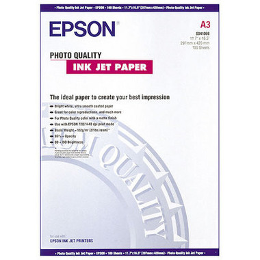 EPSON Photo Paper A3 S041068 InkJet 102g 100 fogli