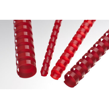 RENZ Plastikbinderücken 6mm A4 17060221 rot, 21 Ringe 100 Stück