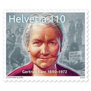 Briefmarke «Gertrud Kurz 1890–1972» Einzelmarke à CHF 1.10, gummiert, ungestempelt