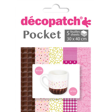 DECOPATCH Papier Pocket Nr. 3 DP003O 5 feuille à 30x40cm
