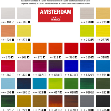 AMSTERDAM Standard Series Acryl Set 17820437 ass. 36x20ml