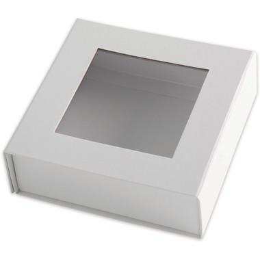 ELCO Box cadeau avec grande fenêtre 82111.10 blanc, 15x15x5cm 5 pcs.
