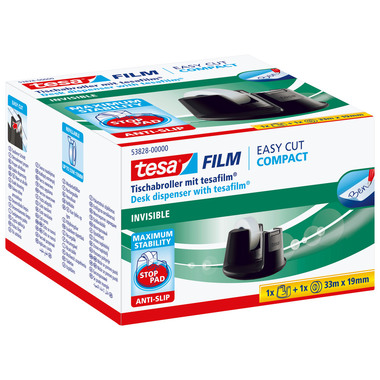 TESA Tischabroller Easy Cut Compact 538280000 inkl. 1 Rolle invis. 33mx19mm