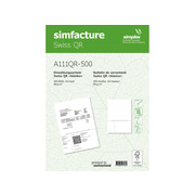 SIMPLEX Simfacture Swiss QR FSC perforated, 500 sheets SWISS QR - payment slip FSC, A4, A111QR-50, universal perforated 80g - 500 sheets