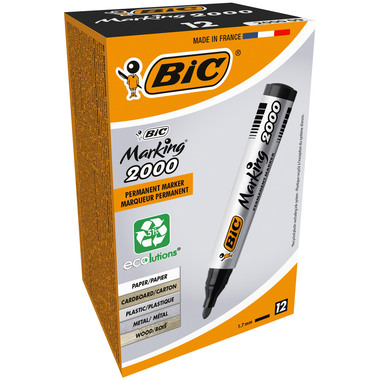 BIC Marking 2000 1.7mm 8209153 Ecolutions nero 12 pezzi