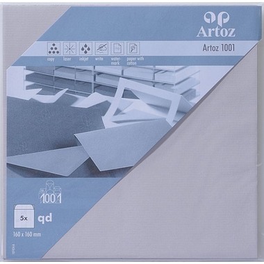 ARTOZ Enveloppes 1001 160x160mm 107454182 100g, gris clair 5 pcs.