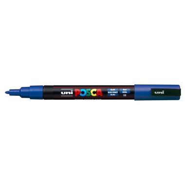 UNI-BALL Posca Marker 0,9-1,3mm PC-3M BLUE blau, Rundspitze