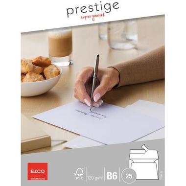 ELCO Briefumschlag Prestige B6 70396.12 120g,weiss,o.Fenster 25 Stk.