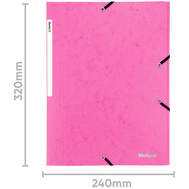 BIELLA Cartella con elastico A4 17840140U rosa, 355gm2 200 fg.