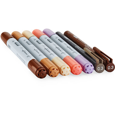 COPIC Marker Ciao 22075671 People Doodle kit, 7 pcs.