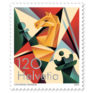 Stamp «100 years International Chess Federation» Single stamp of CHF 1.20, gummed, mint