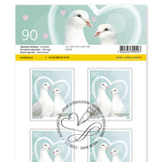 Stamps CHF 0.90 «Marriage», Sheet with 10 stamps Sheet «Special events», self-adhesive, cancelled